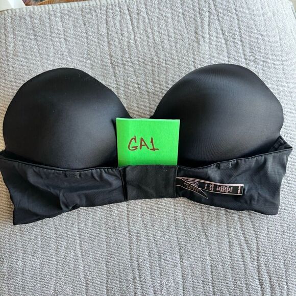Victoria's Secret Women's Strapless Push Up Bra Black 36DD Back Closure - Picture 6 of 6
